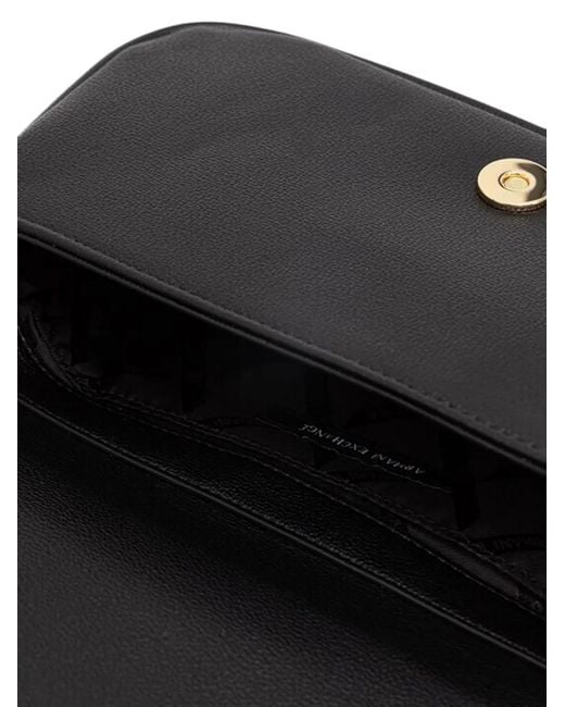 ARMANI EXCHANGE Black Sac À Bandoulière À Plaque Logo