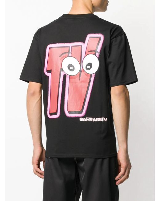 Garbage TV Black Graphic Print T-Shirt for men