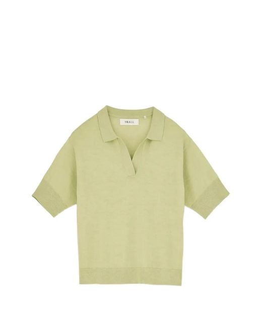 Skall Studio Green Amethyst Merino Wool Polo Shirt