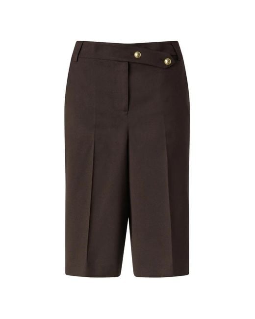 Pinko Gray Logo-Patch Pleated Trousers