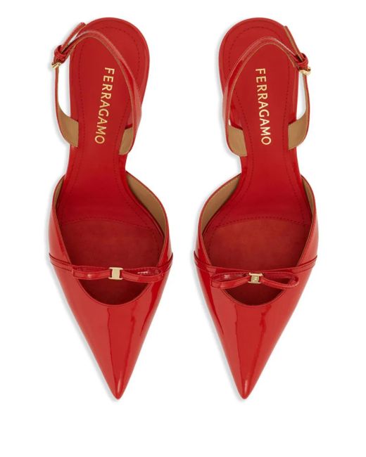 Ferragamo Red Bow Pumps