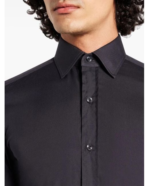 Tom Ford Blue Long-Sleeves Cotton Shirt for men