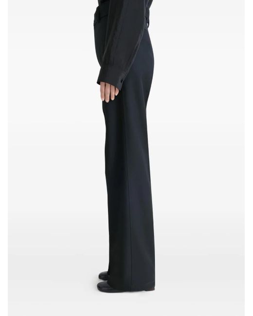 Lemaire Blue Pleated Straight Trousers