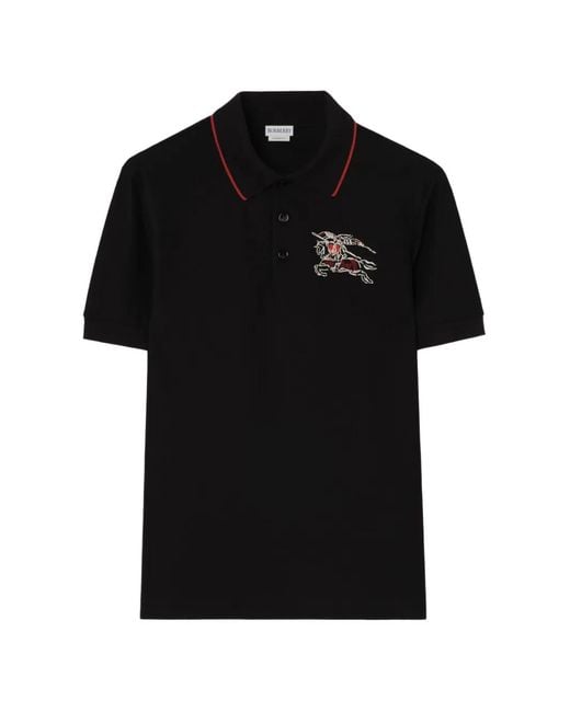 Burberry Black Heart Knight Cotton Polo Shirt for men