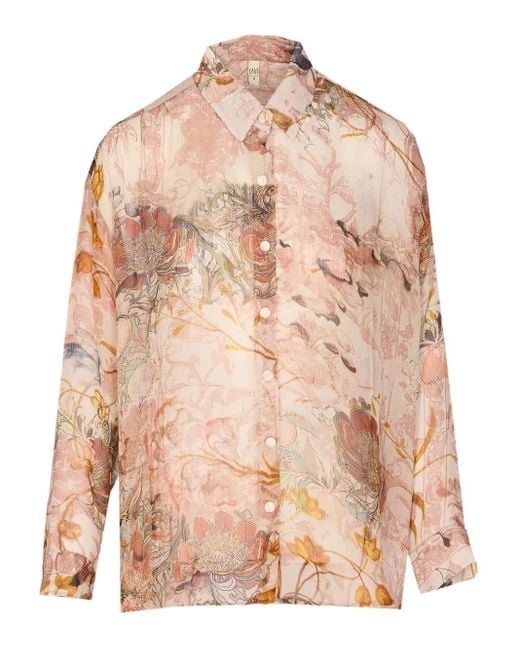 Yavi Pink Hemd mit Print