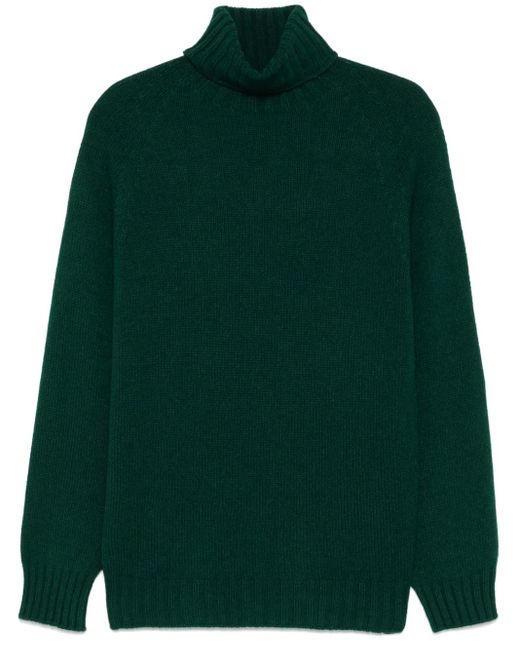 Ma'ry'ya Green Ribbed-Knit Sweater for men