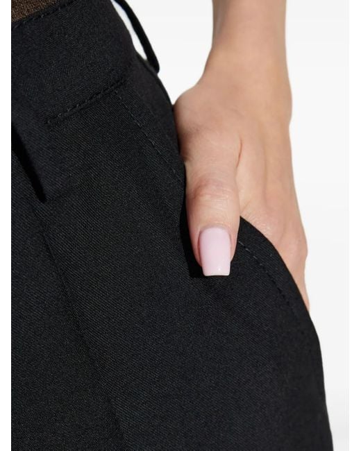 MM6 by Maison Margiela Black Pressed-Crease Trousers