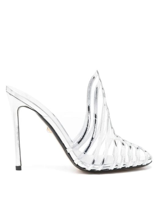 ALEVI White Alessandrea Strappy Mules