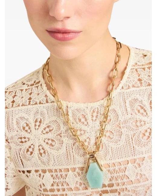 LaDoubleJ Metallic Portal Chain Geometric Necklace