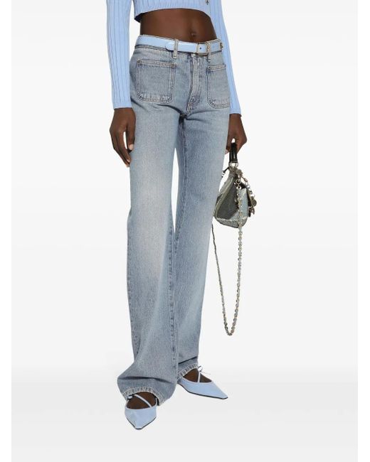 Dolce & Gabbana Blue Patch Pockets Tapered-Legged Jeans