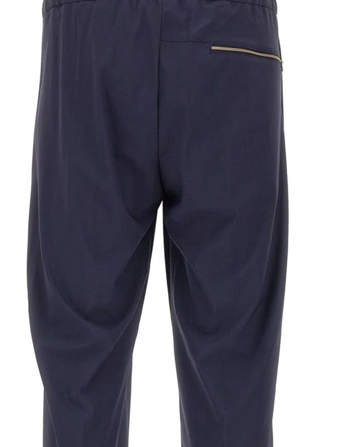 Devore Blue Belt-Loops Trousers for men