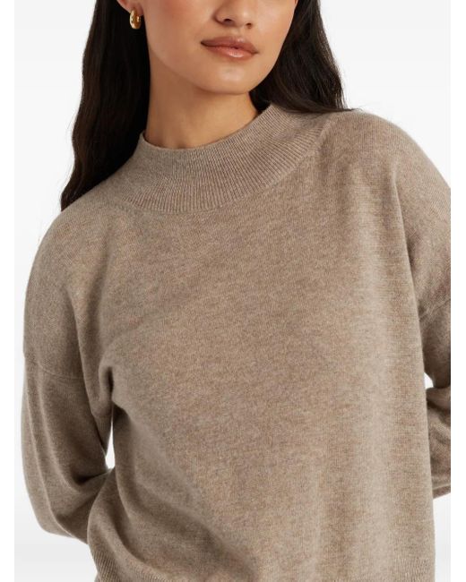 Chinti & Parker Natural Funnel-Neck Sweater