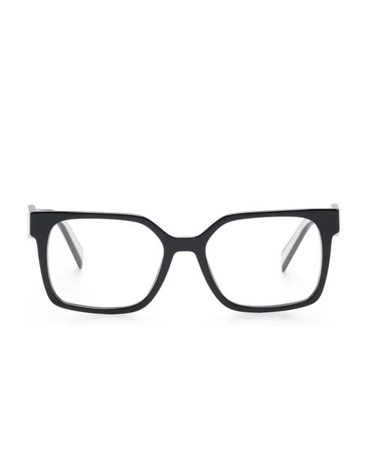 Prada Black Square-Frame Glasses