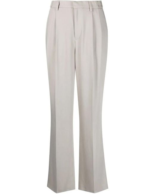 M I S B H V White Straight-Leg Tailored Trousers