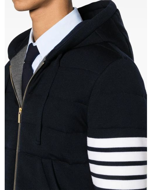 Thom Browne Blue Mini Quilted Wool Padded Jacket for men
