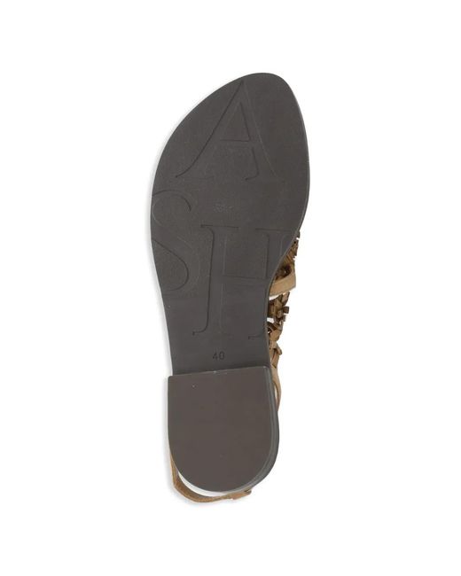 Ash Metallic Panic Flat Sandals