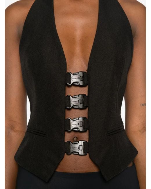 Coperni Gilet Met Gespsluiting in het Black