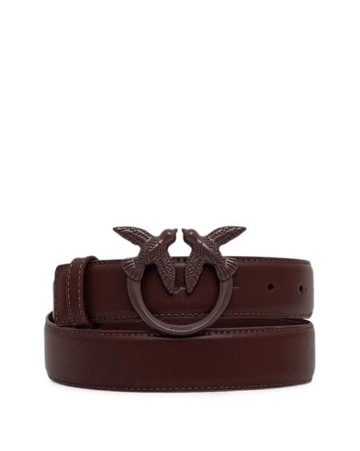 Pinko Brown Colored-Buckle Leather Belt