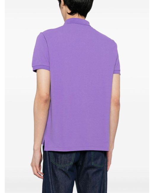 Polo Ralph Lauren Katoenen Poloshirt Met Borduurwerk in het Purple voor heren