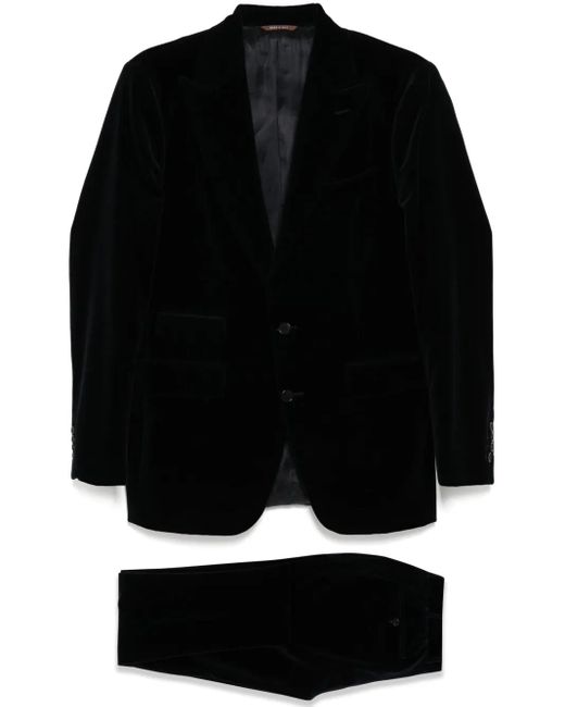メンズ Canali ベルテッド スーツ Black