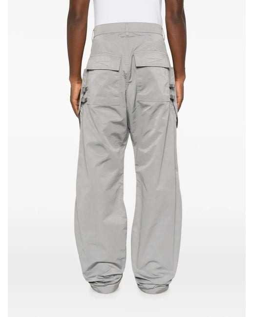 Rick Owens Gray Multi-Pocket Cargo Pants for men