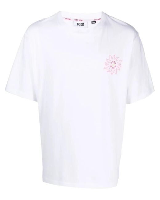 Camiseta con logo estampado Gcds de hombre de color White
