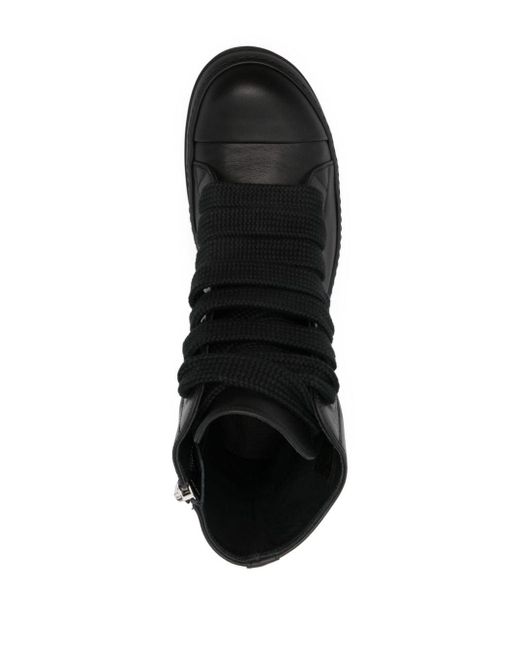 Sneakers alte con zip di Rick Owens in Black da Uomo