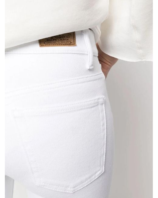 Polo Ralph Lauren White Mid-Rise Skinny Jeans
