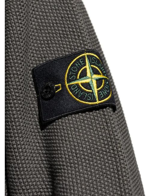 Stone Island Gray Compass-Badge Knitted Sweater for men