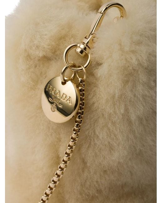 Prada Natural Shearling Mini Bag