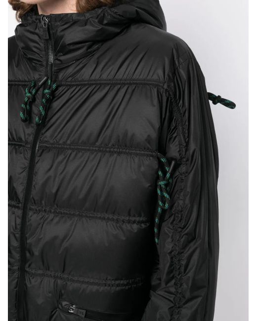 Herno Black Zipped Hooded Padded Jacket for men