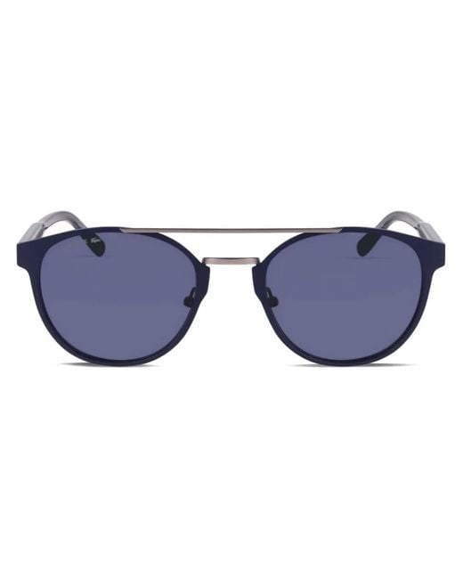 Lacoste Blue Round-Frame Sunglasses for men