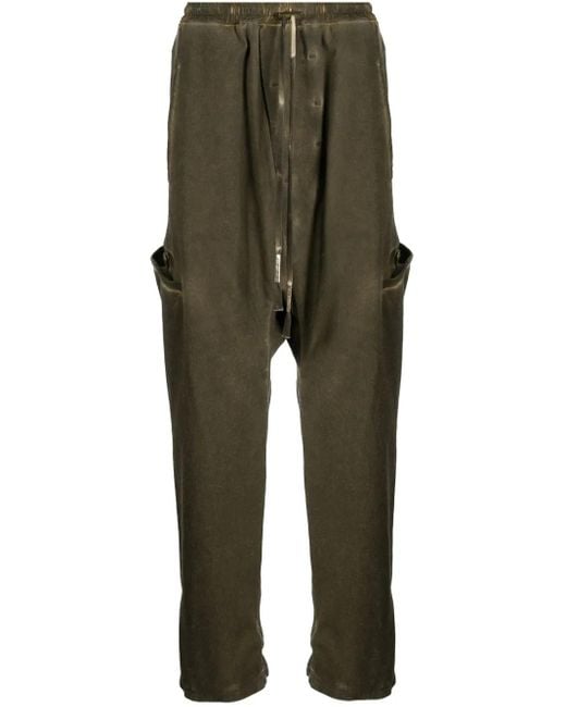 Boris Bidjan Saberi Green Drawstring-Waist Track Pants for men
