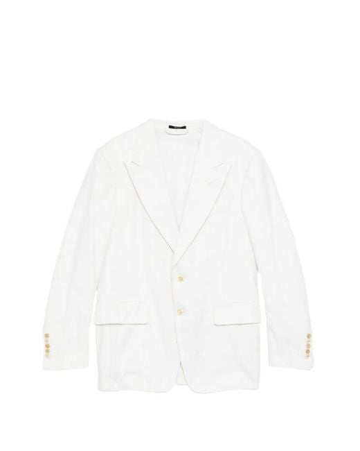 Tom Ford White Single-Breasted Blazer for men