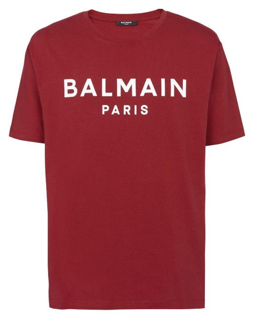 Balmain Paris T-Shirt in Red für Herren