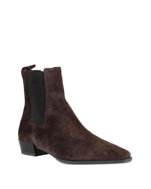 COPENHAGEN Brown 30Mm Elastic-Side Pointed-Toe Suede Boots