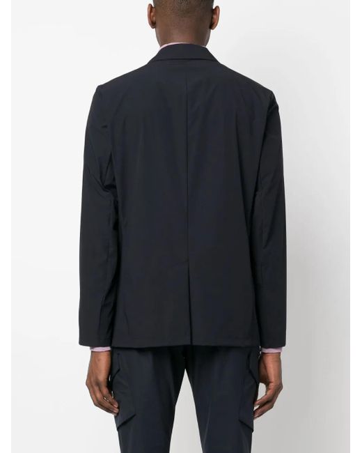 Herno Blue Single-Breasted Blazer for men