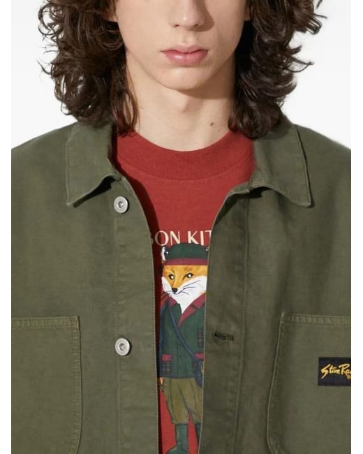 Stan Ray Geknöpfte Coverall Jacke mit Taschen in Green für Herren