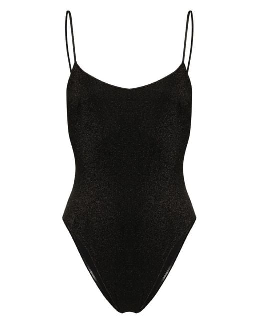 Mc2 Saint Barth Black Cecille Lurex Swimsuit