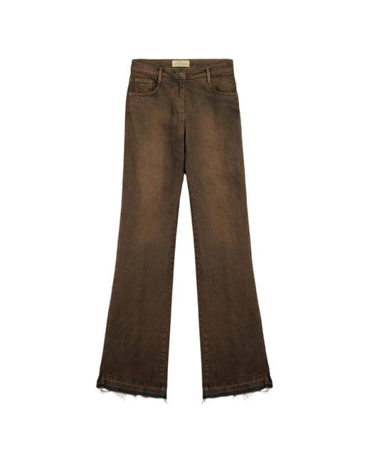 Momoní Brown Luis Stonewashed Flared Jeans