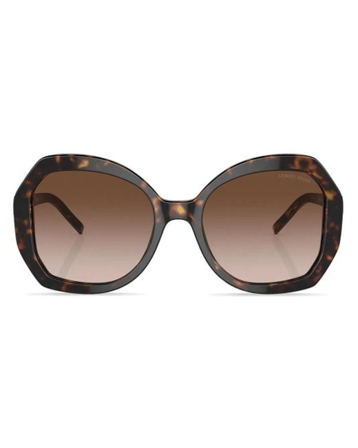 Giorgio Armani Brown Oversized Tinted-Lenses Sunglasses