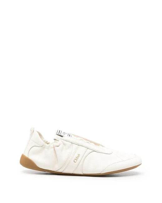 Chloé White Chloé Neutrals Trainers