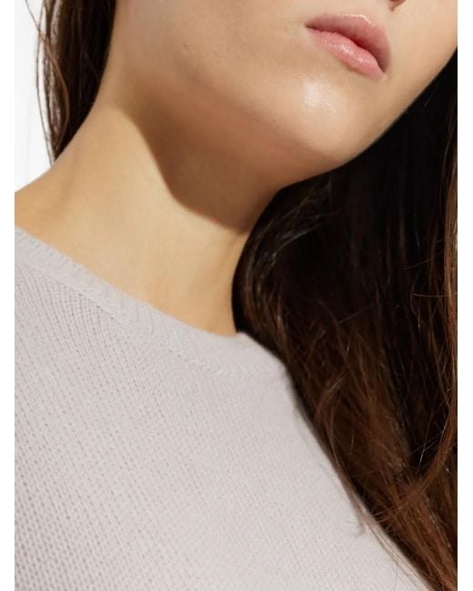 Fabiana Filippi White Cashmere Crew-Neck Sweater