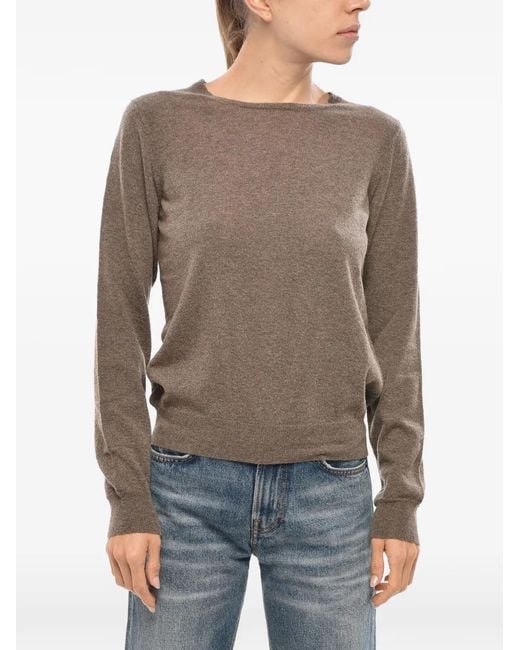 Malo Gray Crew-Neck Long-Sleeve Sweater