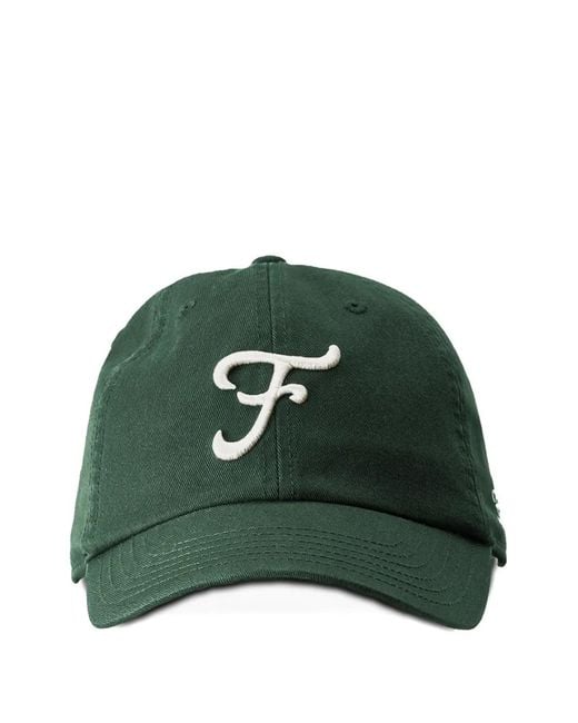 Fortela Green Logo-Embroidered Chino Baseball Cap