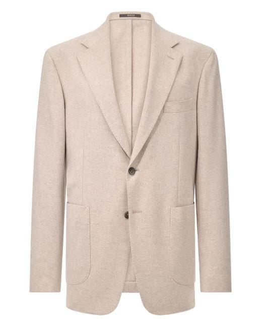 Blazer de lana con botones Boggi de hombre de color Natural