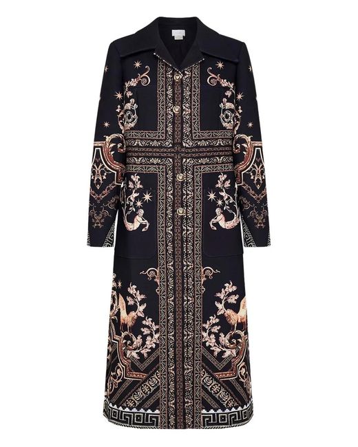 Camilla Black Button Front Duomo Dynasty Coat