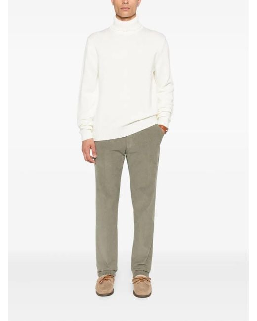 Zanone White Turtleneck Wool Sweater for men