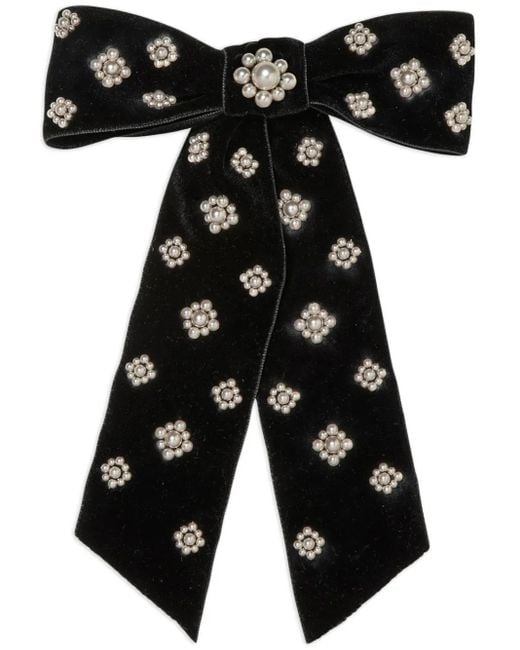 Jennifer Behr Black Margaret Bow Barrette