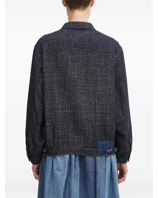Visvim Blue Tweed-Effect Button-Up Jacket